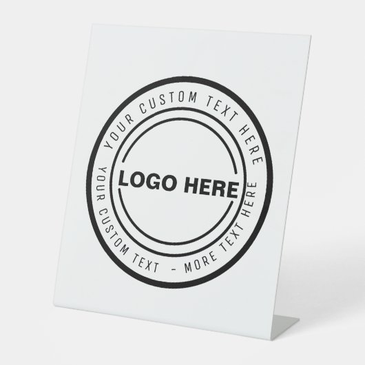 Aangepaste zakelijke logo adverteren reclamebord met voetstuk (Voorkant)