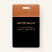 Aangepaste zakelijke Logo Barcode Werknemer Foto Badge (Achterkant)