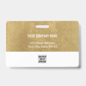 Aangepaste zakelijke Logo Barcode Werknemer Foto Badge (Achterkant)