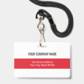 Aangepaste zakelijke Logo Barcode Werknemer Foto Badge (Achterkant met lanyard)