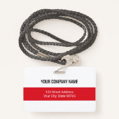 Aangepaste zakelijke Logo Barcode Werknemer Foto Badge (Achterkant met draagriem)