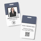 Aangepaste zakelijke Logo Basic Barcode Werknemer Badge (Voor- en achterkant)
