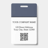 Aangepaste zakelijke Logo Basic Barcode Werknemer Badge (Achterkant)
