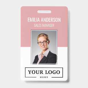 Aangepaste zakelijke Logo Basic Employee Photo Pin Badge