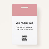 Aangepaste zakelijke Logo Basic Employee Photo Pin Badge (Achterkant)