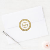 Aangepaste zakelijke Logo - Bedankt Gold Ronde Sticker (Envelop)