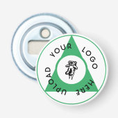Aangepaste zakelijke Logo Button Flesopener (Voorkant)