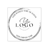 Aangepaste zakelijke Logo | ELEGANT & MODERN ROND Rubberstempel (Afrduk)