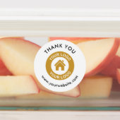 Aangepaste zakelijke Logo en bedankt tekst Labels (Aangebracht)