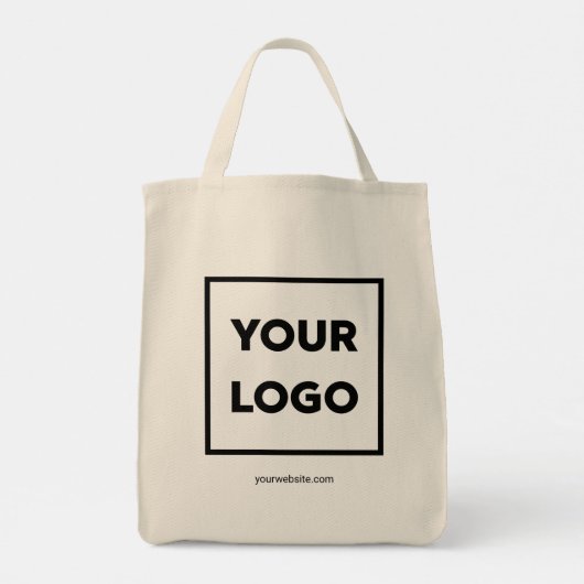 Aangepaste zakelijke Logo en bedrijfswebsite op tw Tote Bag (Achterkant)