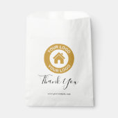 Aangepaste zakelijke Logo en bericht bedankt Bedankzakje (Voorkant)