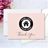 Aangepaste zakelijke Logo en boodschap Bedankkaart