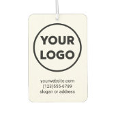 Aangepaste zakelijke Logo en contactinformatie Pro Luchtverfrisser (Voorkant)