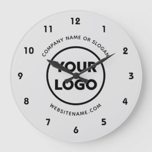 Aangepaste zakelijke Logo en grijze achtergrond vo Grote Klok