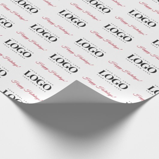 Aangepaste zakelijke Logo en Prettige feestdagen t Cadeaupapier (Hoek)