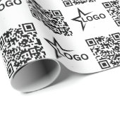 Aangepaste zakelijke Logo en QR-code Cadeaupapier (Rol Hoek)
