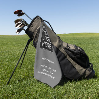 Aangepaste Zakelijke Logo en Tekst Golfhanddoek