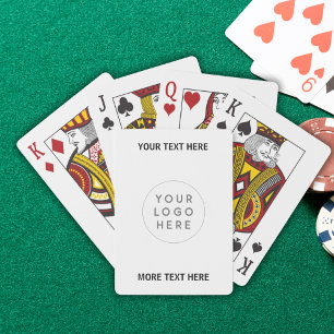 Aangepaste zakelijke Logo en tekst Pokerkaarten
