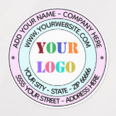 Aangepaste zakelijke Logo en tekst ronde labels (Design 2)