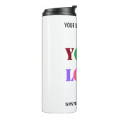 Aangepaste zakelijke Logo en tekst thermische tumb Thermosbeker (Gedraaid links)