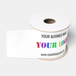 Aangepaste zakelijke Logo en tekst uw bedrijfslint Grosgrain Lint