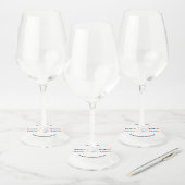 Aangepaste zakelijke Logo en tekst wijnglas Label (Set)