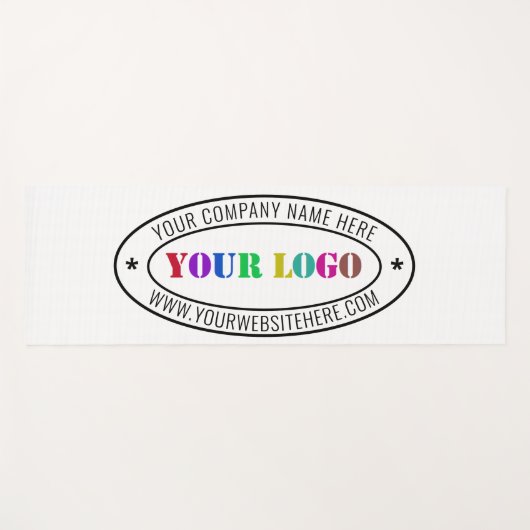 Aangepaste zakelijke Logo en tekst Yoga Mat Stamp (Voorkant (horizontaal))