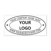 Aangepaste zakelijke Logo en tekstovale rubberen s Rubberstempel (Afrduk)