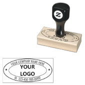 Aangepaste zakelijke Logo en tekstovale rubberen s Rubberstempel (Gestempeld)