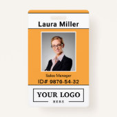 Aangepaste zakelijke Logo foto Badge (Voorkant)