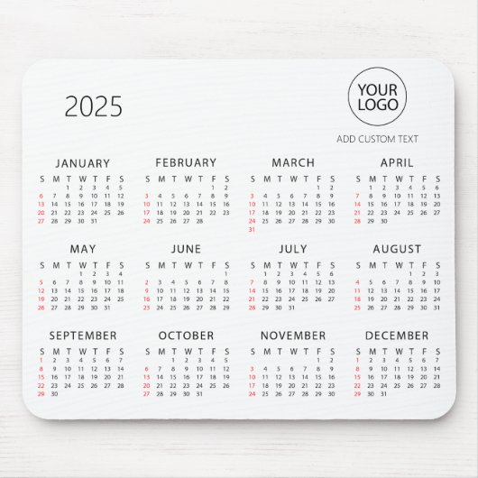 Aangepaste zakelijke Logo | Gepersonaliseerde kale Muismat (Voorkant)