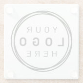 Aangepaste zakelijke Logo Glazen Onderzetter (Achterkant)