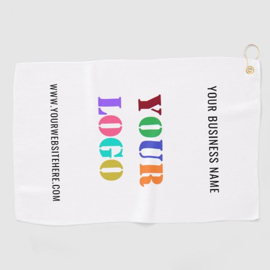 Aangepaste zakelijke Logo Golfhanddoek - Uw kleure (Horizontaal)