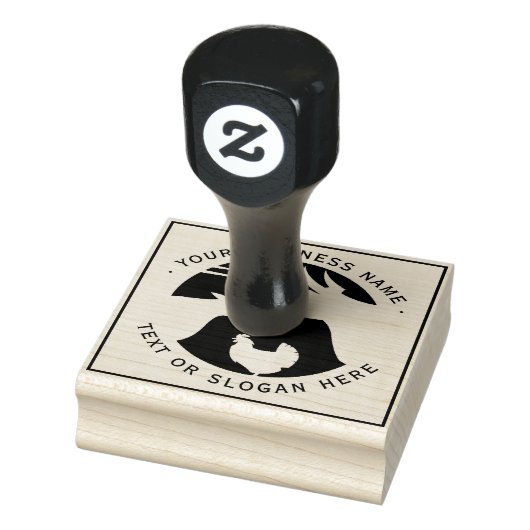 Aangepaste zakelijke Logo groot Rubberstempel (Stempel)