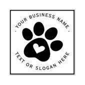 Aangepaste zakelijke Logo groot Rubberstempel (Afrduk)