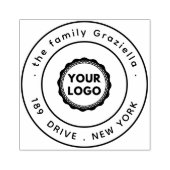 Aangepaste zakelijke Logo groot Rubberstempel (Afrduk)