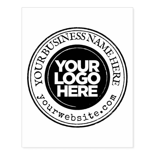 Aangepaste zakelijke Logo groot Rubberstempel (Afrduk)