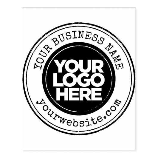 Aangepaste zakelijke Logo groot Rubberstempel (Afrduk)