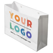 Aangepaste zakelijke Logo - Grote papiertas Groot Cadeauzakje (Voorkant Gekanteld)
