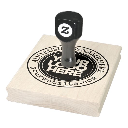 Aangepaste zakelijke Logo grote ronde strepen Rubberstempel (Stempel)