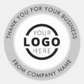 Aangepaste zakelijke Logo - Hartelijk dank Ronde Sticker (Voorkant)