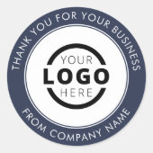 Aangepaste zakelijke Logo - Hartelijk dank Ronde Sticker (Voorkant)