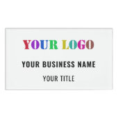 Aangepaste zakelijke Logo-informatie Uw bedrijfsna Naambadge (Voorkant)