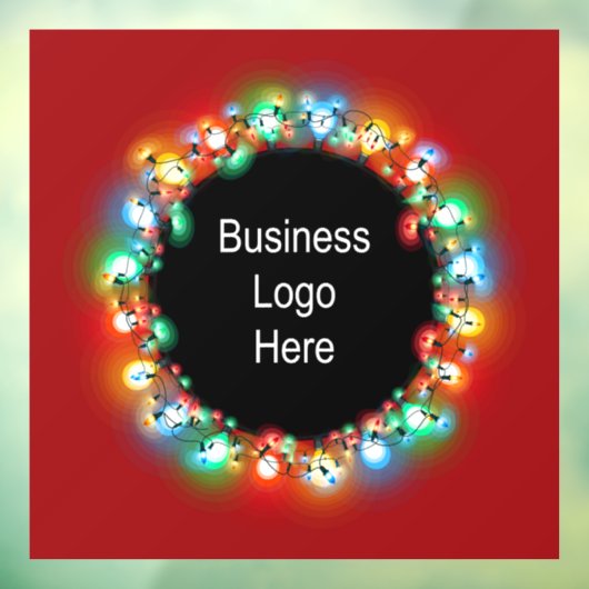 Aangepaste zakelijke Logo kerstfeestgloeilamp Raamsticker (Vel 3)