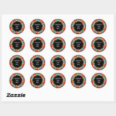 Aangepaste zakelijke Logo kerstfeestgloeilamp Ronde Sticker (Vel)