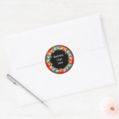 Aangepaste zakelijke Logo kerstfeestgloeilamp Ronde Sticker (Envelop)