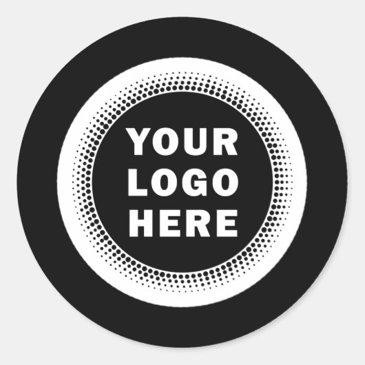 Aangepaste zakelijke Logo Klassieke ronde Sticker (Voorkant)