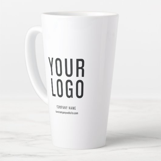 Aangepaste zakelijke Logo Latte Mok (Linkerhoek)
