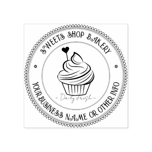 Aangepaste zakelijke Logo | Leuke zelfgemaakte bak Rubberstempel (Afrduk)