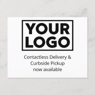 Aangepaste zakelijke Logo levering en Curbside pic Aankondigingskaart